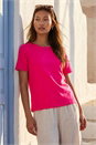 Pink Cotton Ric Rac Detail T-Shirt, Image 2 of 4