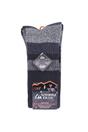 Black 3 Pack Padded Sole Cotton Hiking Socks, Image 2 of 4