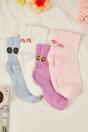 Multi 4 Pack Cotton Knit Crew Socks, Image 1 of 3