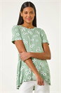 Sage Floral Spot Print Tunic Top, Image 4 of 5