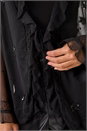 Black Embellished Tie Front Top, Image 5 of 5