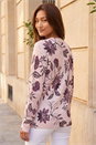 Light Pink V-Neck Floral Print Jumper, Image 3 of 4
