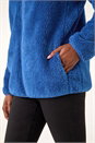 Royal Blue Soft Sherpa Fleece Jacket, Image 6 of 6