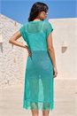 Jade Longline Shimmer Tassel Knit Kimono, Image 2 of 4
