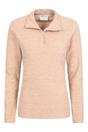 Beige Snowdon Melange Fleece Top, Image 4 of 4