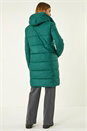 Forest  Longline Padded Hooded Coat, Image 3 of 5