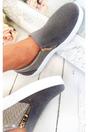 White iKrush White Leah Crystal Suede Zip Pumps Trainers, Image 6 of 6