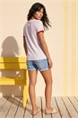 White Cherry Slogan Stretch T-Shirt, Image 3 of 4