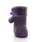 Purple AJVANI Purple Knitted Glitter Ankle Boot Slippers, Image 5 of 5