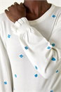 Ivory  Floral Embroidery Knit Top, Image 5 of 5