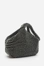 Black Nicki Diamante Mini Chainmail Pouch Bag, Image 3 of 3