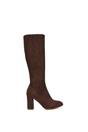 Brown XY LONDON Brown 'Clementine' High Block Heel Knee High Boots, Image 1 of 6