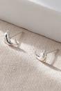 Silver Sterling Silver Dolphin Stud Earrings, Image 2 of 3