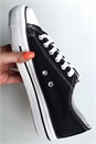 Black Canvas Pump Trainers, Image 2 of 4