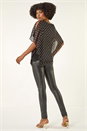 Black Foil Spot Overlay Asymmetric Top, Image 3 of 5