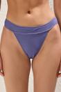 Lavendar WOVCOR Lavendar Textured Regular Waist Bikini Bottom with Minimal High Leg Fit, Image 2 of 3