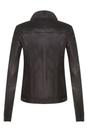 Black Womens Leather Trucker Jacket-Andery, Image 3 of 4