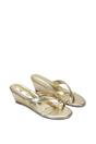 Rose XY LONDON Rose 'Rosa' Mid Wedge Heel Sandal Mules With Toe Post, Image 5 of 6