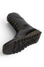 Black Womens Leather Ankle Boots-STER767, Image 5 of 5