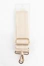 Cream Sarta Cream Plain Woven Wide Bag Strap, Image 4 of 4