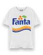 White Coca Cola Distressed Logo Fanta Small T-Shirt, Image 1 of 6