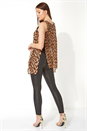 Brown Animal Print Embellished Top, Image 2 of 4