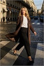 Chocolate Petite Double Breasted Smart Coat , Image 1 of 8