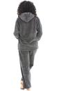 Charcoal Camille Lingerie Charcoal Supersoft Hooded Pyjama Set, Image 5 of 5
