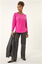 Cerise Embellished Stripe Knit Jumper, Image 2 of 5