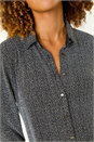 Silver Dotted Glitter Buttoned Blouse, Image 5 of 5