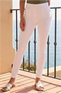 White Elastic Waist 31" Denim Stretch Jegging, Image 2 of 4