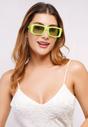 Green AVANT-GARDE PARIS Green Retro-Inspired Bold Rectangle Sunglasses, Image 5 of 7