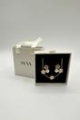 Gold Floral Pearl Stud Earrings & Bracelet in Gold, Image 3 of 3
