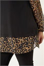 Tan Curve Animal Print 2 In 1 Top, Image 6 of 7