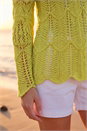 Lime Petite Open Knit Jumper, Image 4 of 4