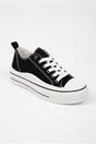 Black iKrush Black Saoirse Low Top Canvas Trainers, Image 2 of 8