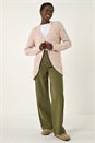 Light Pink Speckled Popcorn Knit Cardigan, Image 3 of 5