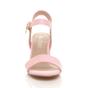 Light Pink AJVANI Light Pink Mid Block Heel Strappy Sandals, Image 5 of 5