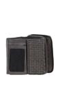 Dark Grey Vintage Woven Leather 7 Card Purse, Image 2 of 4