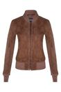Tan MA-1 Suede Bomber Jacket - Newbury, Image 2 of 5