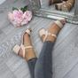 Natural AJVANI Natural Mid Block Heel Strappy Sandals, Image 5 of 6