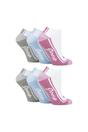 White 6 Pack Trainer Cushioned Sport Socks, Image 1 of 2