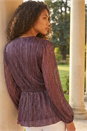 PINK Petite Shimmer Twist Stretch Top, Image 2 of 4