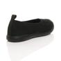 Black AJVANI Black Flat Comfort Slip On Trainers, Image 4 of 6