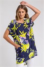 Yellow Floral Print Pocket Tunic Top , Image 1 of 4