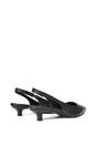 Black XY LONDON Black 'Avalone' Pointed Toe Sling Back Kitten Heel Sandals, Image 5 of 5