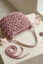 Pink Femme Luxe Pink Macramé Woven Shoulder Bag - Euna, Image 3 of 3