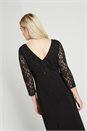 Black Lace Embellished Maxi Dress, Image 2 of 4
