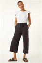 Black Jersey Cargo Culotte, Image 2 of 5