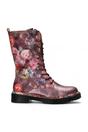 Red Womens Leather Gothic High Boots -INCASO, Image 1 of 7